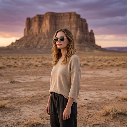 Retro round polarised sunglasses with UV400 protection - Timeless everyday style