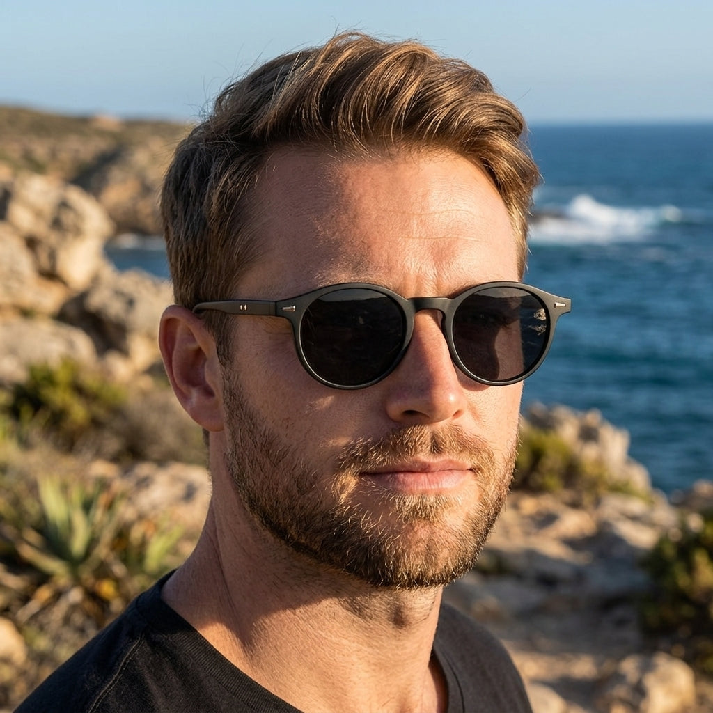 Retro round polarised sunglasses with UV400 protection - Timeless everyday style