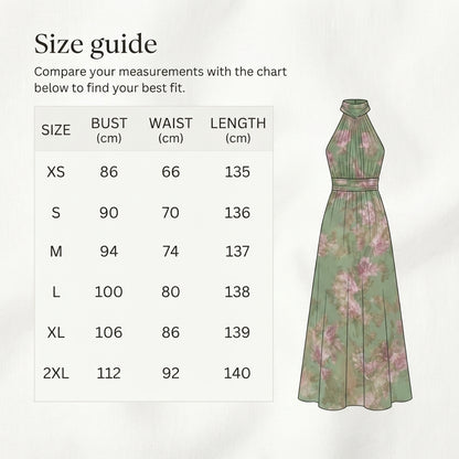 Women's waist-defined resort dress - Elegant flowing style for summer