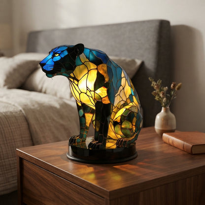 Stained glass animal lamp - Colourful artistic lighting for home decor