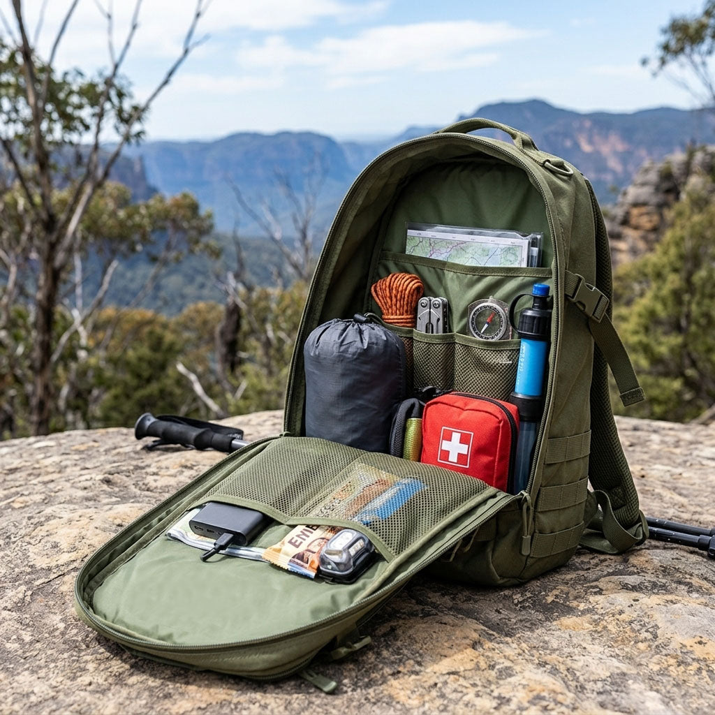 Water-resistant 20L hiking backpack for outdoor adventures and travel