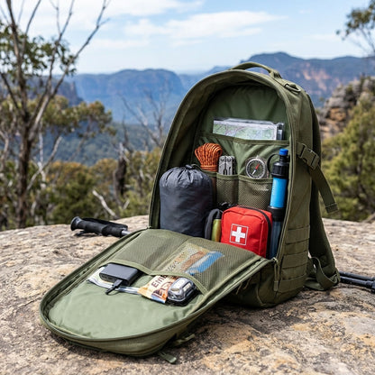 Water-resistant 20L hiking backpack for outdoor adventures and travel