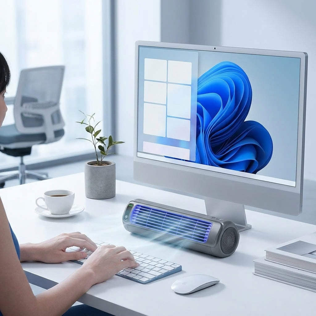 Portable air cooler with rechargeable battery | 12-hour runtime