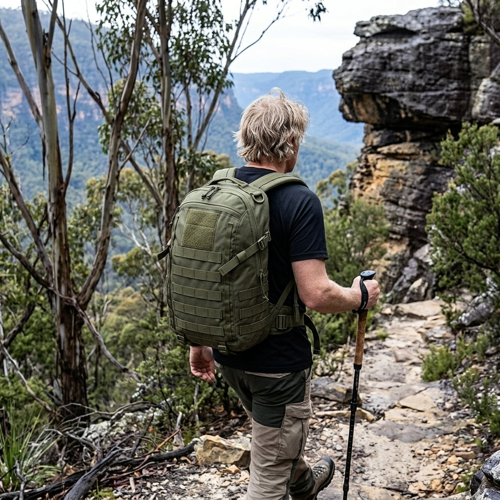 Water-resistant 20L hiking backpack for outdoor adventures and travel