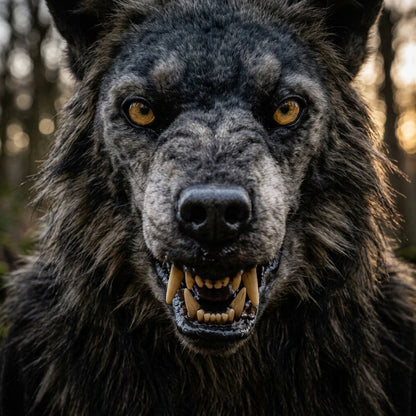 Realistic latex wolf head mask for Halloween and cosplay