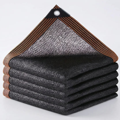 Elsie Heavy Duty Shade Cloth - Reinforced Taped Edges with Metal Grommets, Black