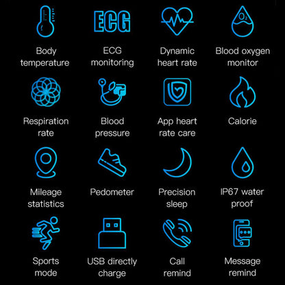 Smart health bracelet with ECG, heart rate, SpO2 and sleep tracking