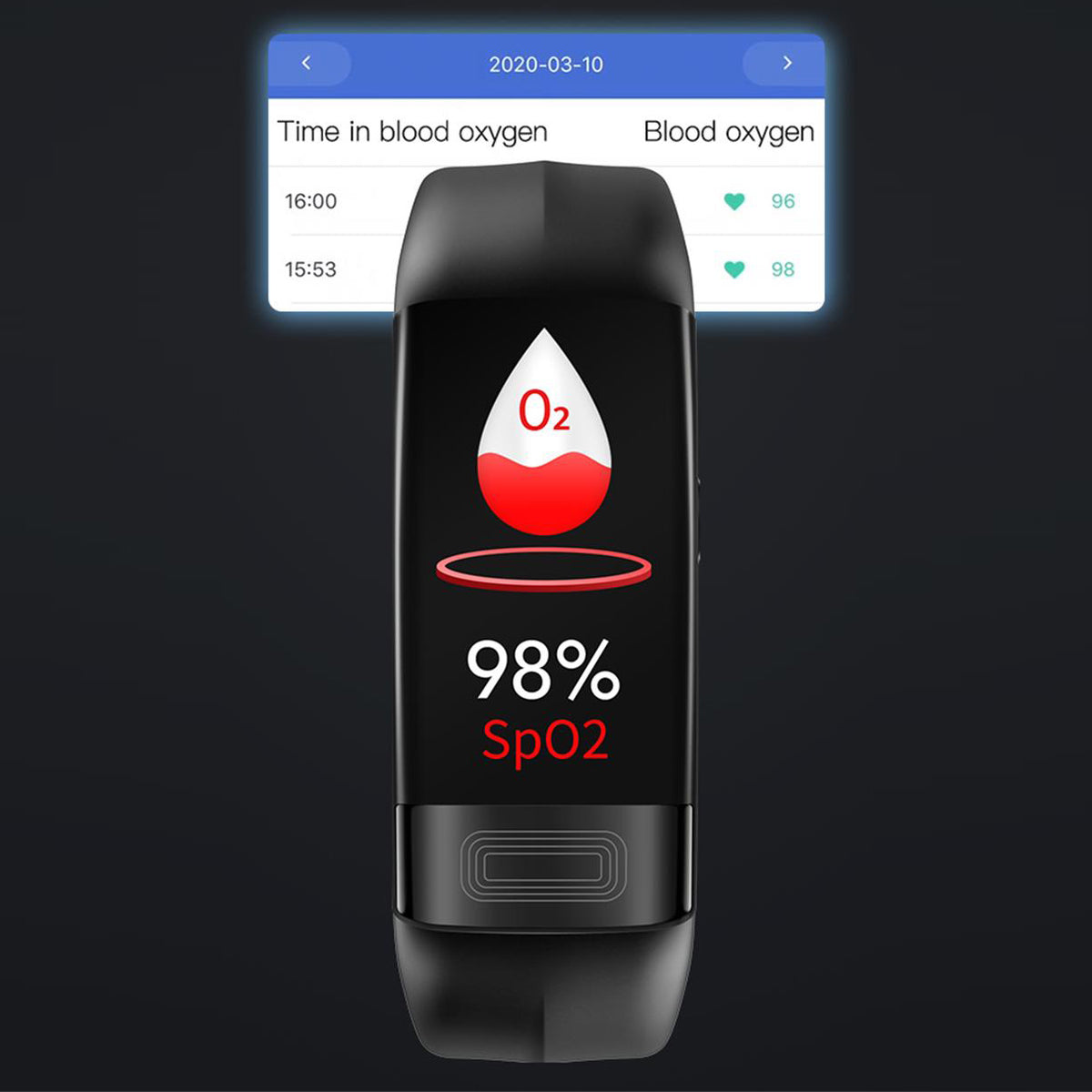 Smart health bracelet with ECG, heart rate, SpO2 and sleep tracking