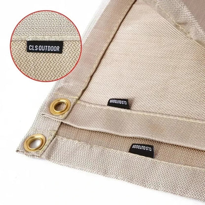 Fireproof barbecue mat with heat-resistant fibreglass protection