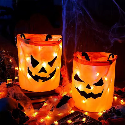 3D Halloween pumpkin trick-or-treat bag for kids
