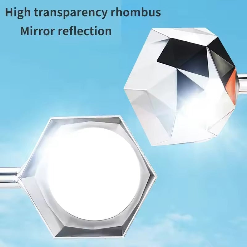 Wind-powered bird deterrent reflector with rotating sound box