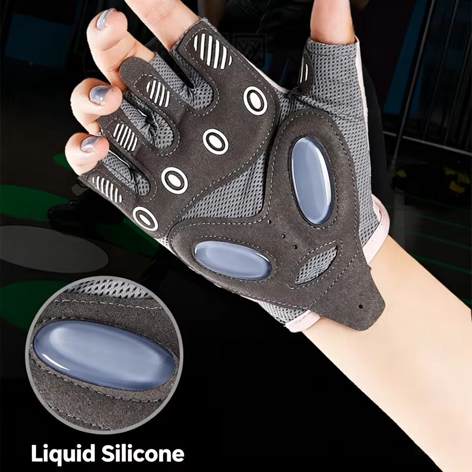 Non-slip weightlifting gloves with breathable grip and padding