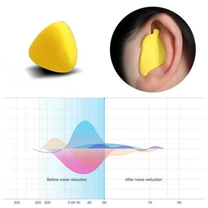 Reusable silicone earplugs for swimming, sleep and noise reduction
