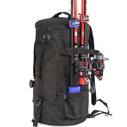 Multifunction fishing backpack with rod holders – Organised gear storage
