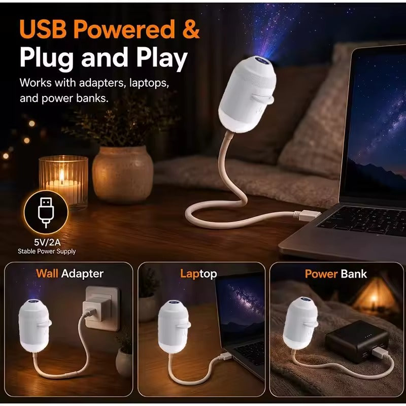 USB rechargeable bedside night light - Soft LED glow for cosy evenings