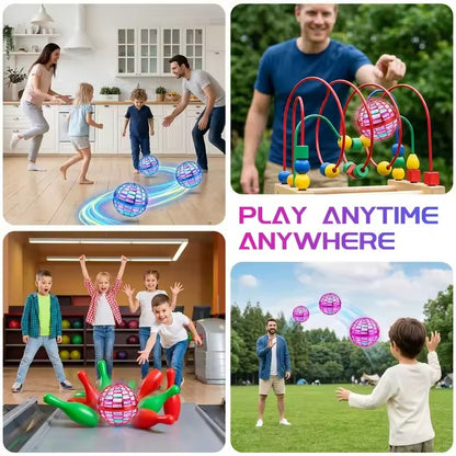Flying boomerang hover ball - Motion control LED toy for indoor and outdoor fun