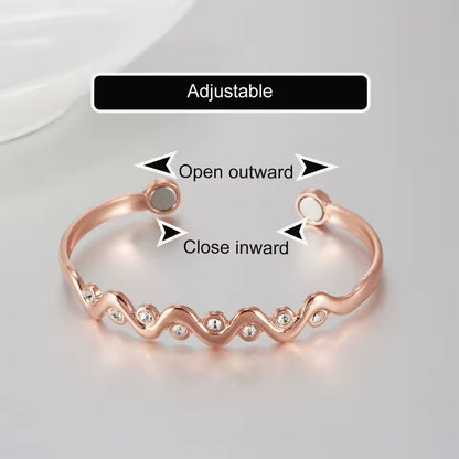 Women’s pure red copper bracelet - Simple purple copper design