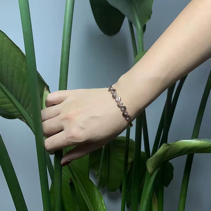 Women’s pure red copper bracelet - Simple purple copper design