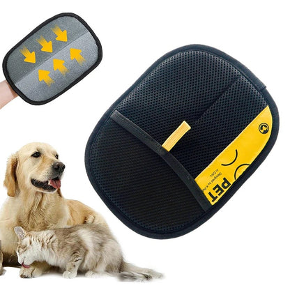 Reusable pet hair removal glove for clothes, sofas and furniture