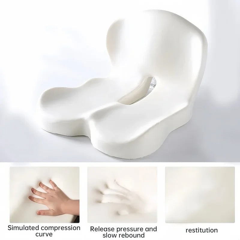 Memory foam backrest cushion for comfortable sitting at home, office or car