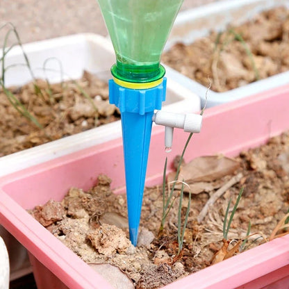 Automatic plant watering spikes - Adjustable drip flow garden aid (12 pack)
