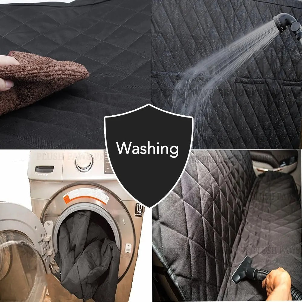 Waterproof dog car seat protector with padded comfort