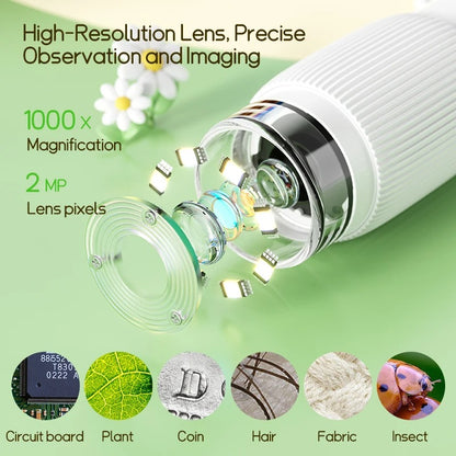 Kids' microscope with 200x–1000x magnification and LED light