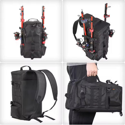 Multifunction fishing backpack with rod holders – Organised gear storage