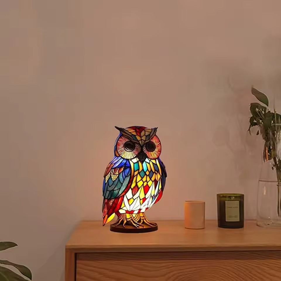 Stained glass animal lamp - Colourful artistic lighting for home decor