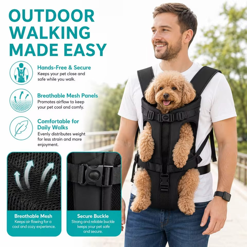 Pet carrier bag - Breathable mesh with stable semi-rigid frame