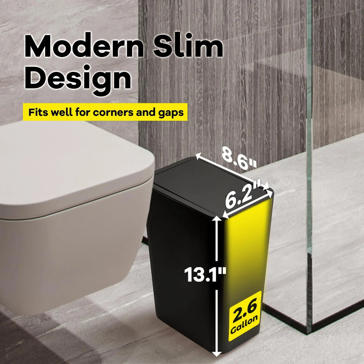 Aesthetic kitchen bin with practical lid for everyday waste