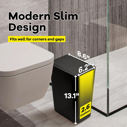 Aesthetic kitchen bin with practical lid for everyday waste