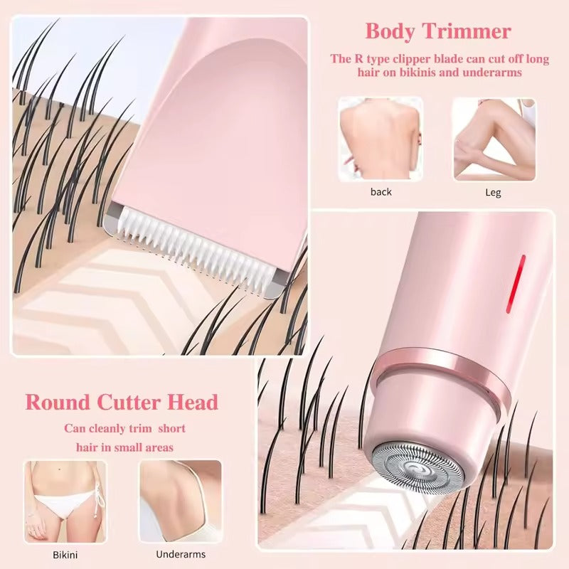 Women's 2-in-1 electric body trimmer | Dual-head wet & dry grooming