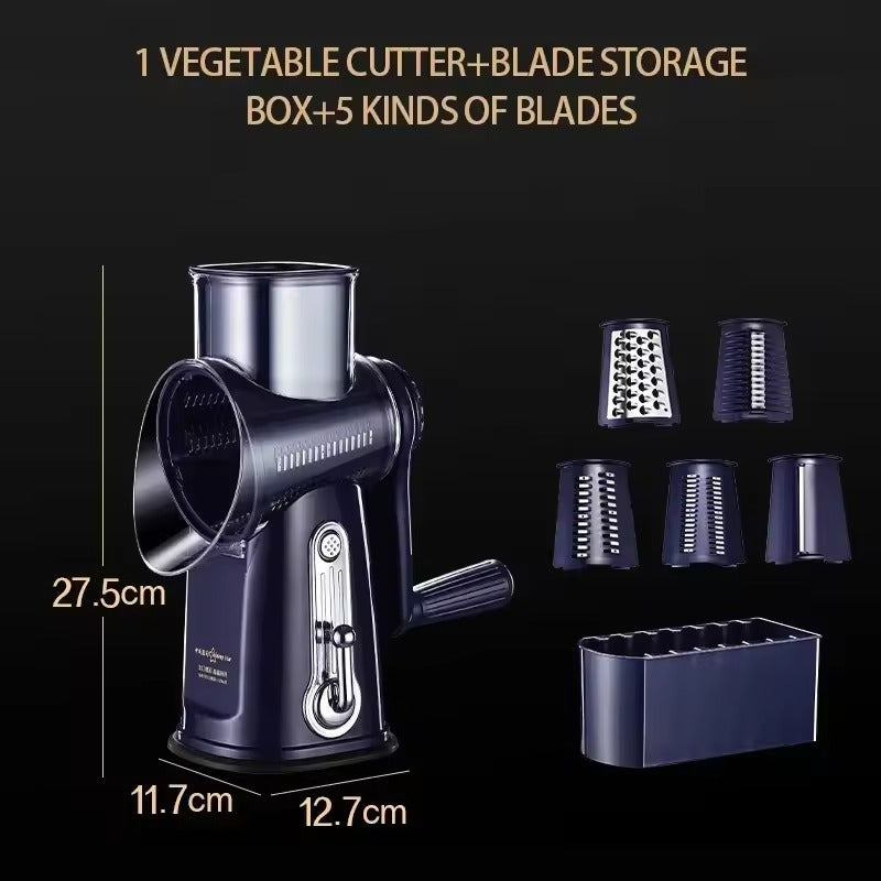 Multifunction kitchen mandoline with interchangeable blades