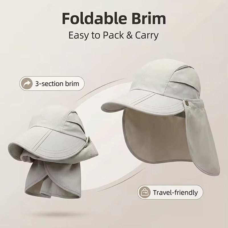 UV protection cap - UPF 50+ sun hat with removable neck cover