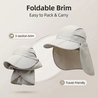 UV protection cap - UPF 50+ sun hat with removable neck cover