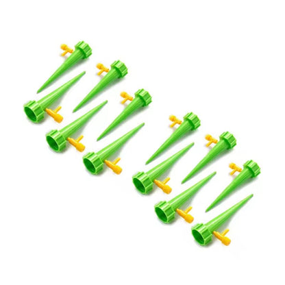 Automatic plant watering spikes - Adjustable drip flow garden aid (12 pack)