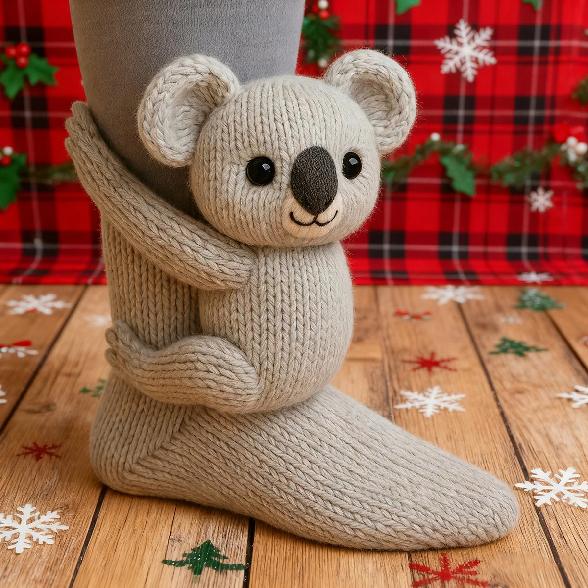 Plush animal socks with soft 3D designs for cosy comfort