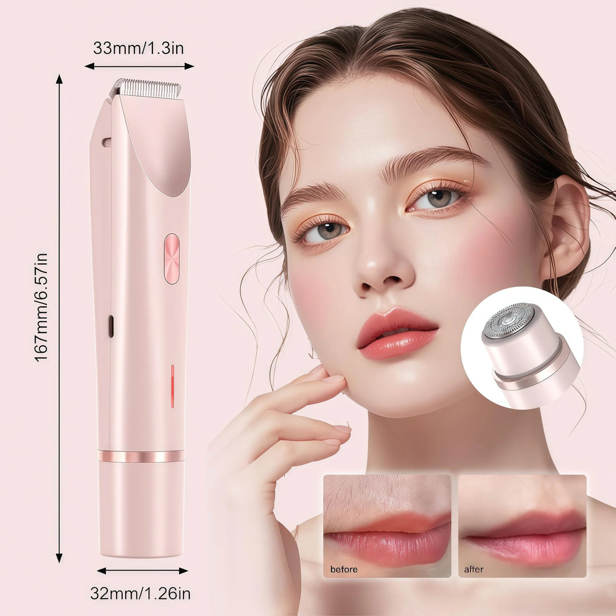 Women's 2-in-1 electric body trimmer | Dual-head wet & dry grooming