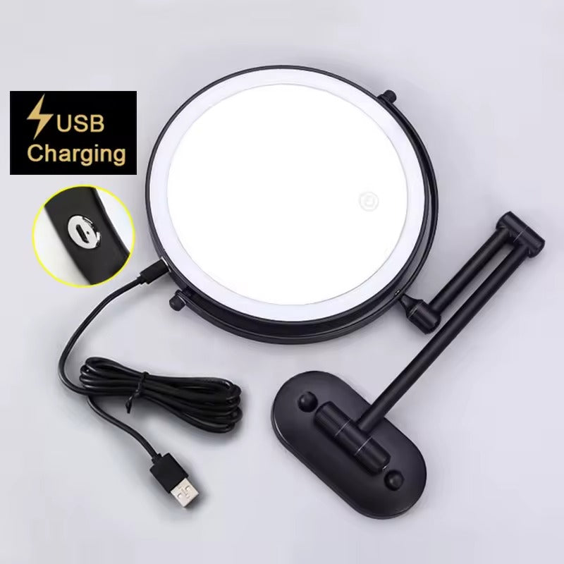Rechargeable LED magnifying mirror | 3-colour touch lighting