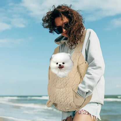 Extra spacious pet carrier backpack with breathable panels for travel