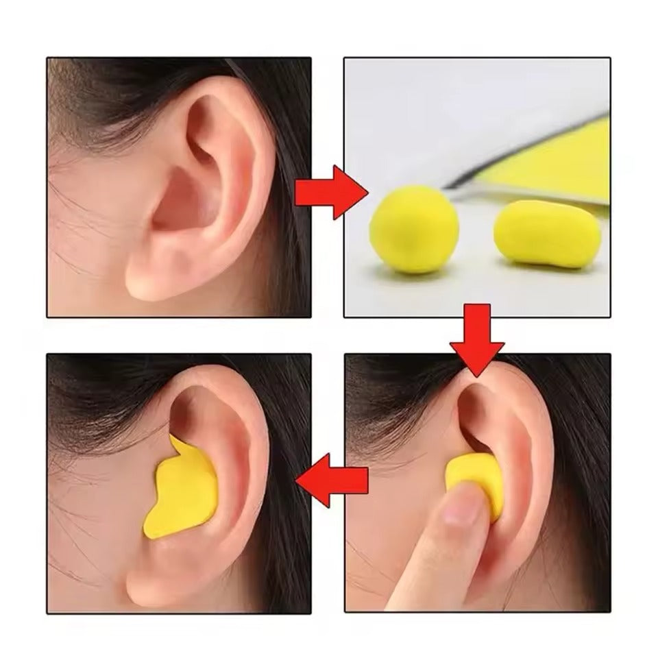 Reusable silicone earplugs for swimming, sleep and noise reduction