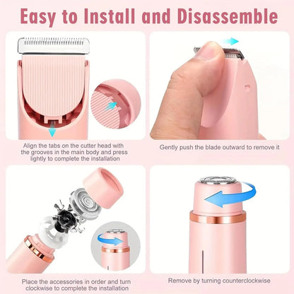 Women's 2-in-1 electric body trimmer | Dual-head wet & dry grooming