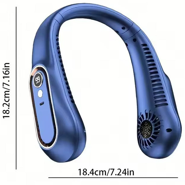 Quiet portable neck fan for hands-free cooling