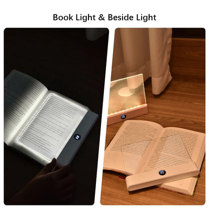 Soft light reading lamp with adjustable brightness and cordless design