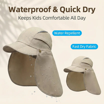 UV protection cap - UPF 50+ sun hat with removable neck cover