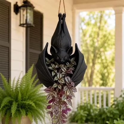 Halloween hanging bat planter for indoor and outdoor décor