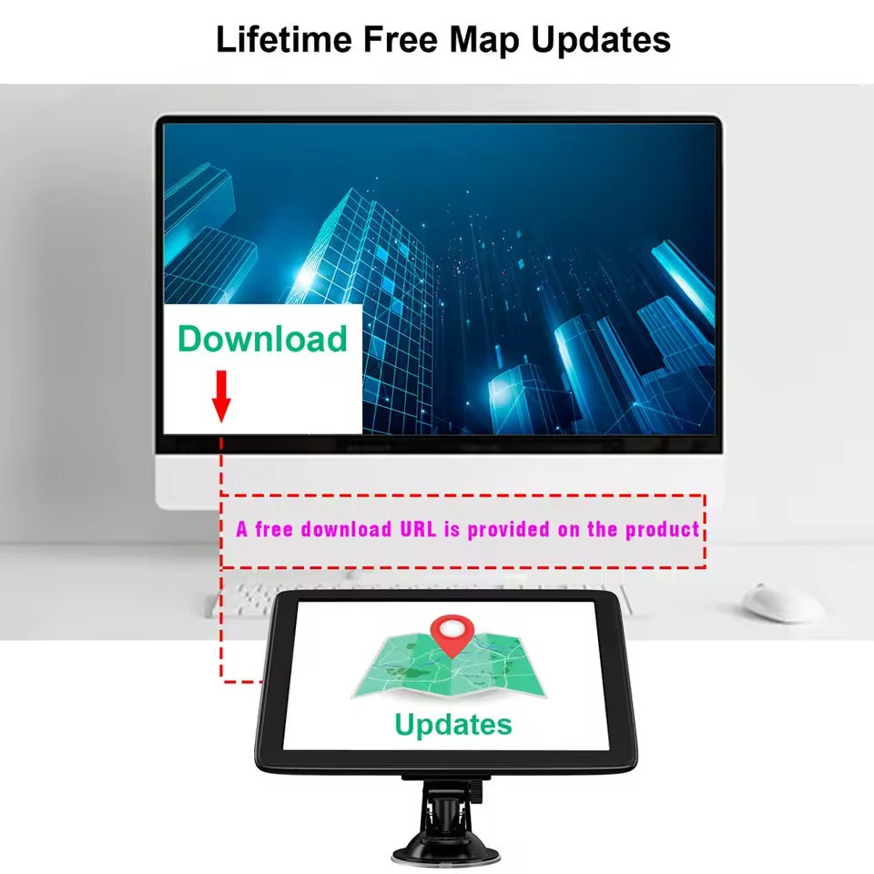 7-inch GPS navigation system | Real-time traffic and route guidance