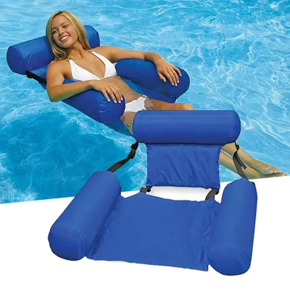 Chaise d’eau gonflable confortable – Détente ultime pour piscine, lac et plage