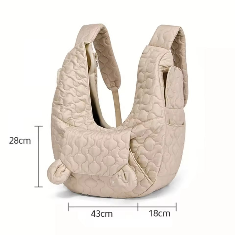 Extra spacious pet carrier backpack with breathable panels for travel